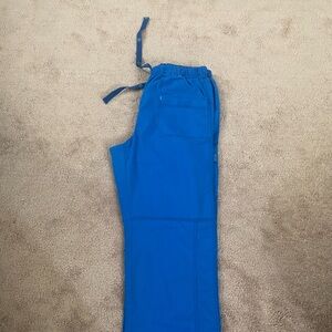 Blue Drawstring Scrub Pants